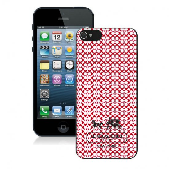 Coach In Confetti Signature Red iPhone 5 5S Cases AJC | Coach Outlet Canada